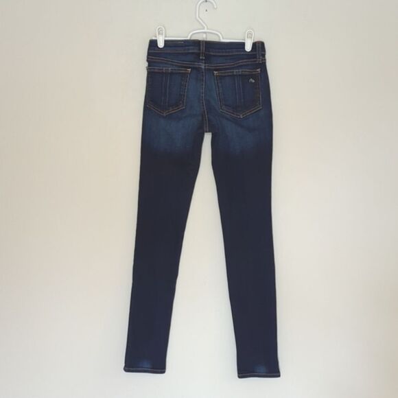 Rag & Bone Low Rise Skinny Denim Jeans Dark Wash - Size 25 - Picture 3 of 9
